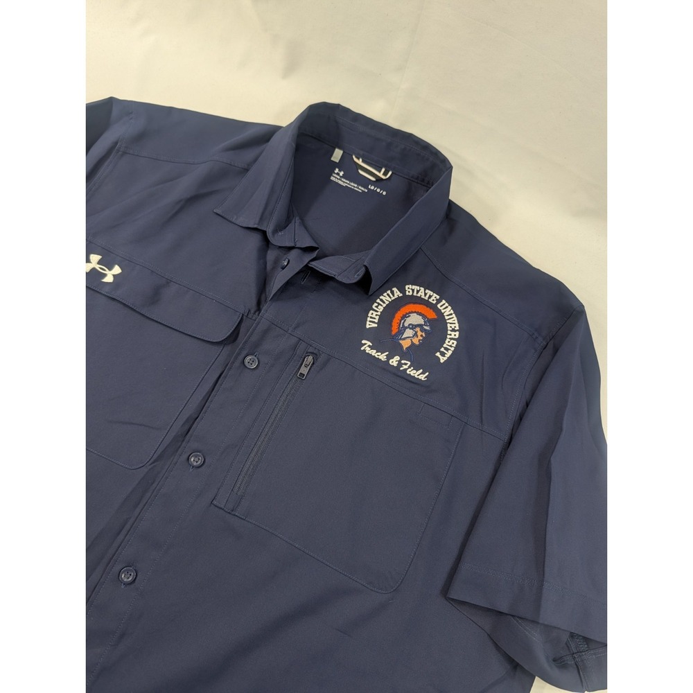 Under Armour Virginia State University Track And Field Fishing Shirt Mens Large